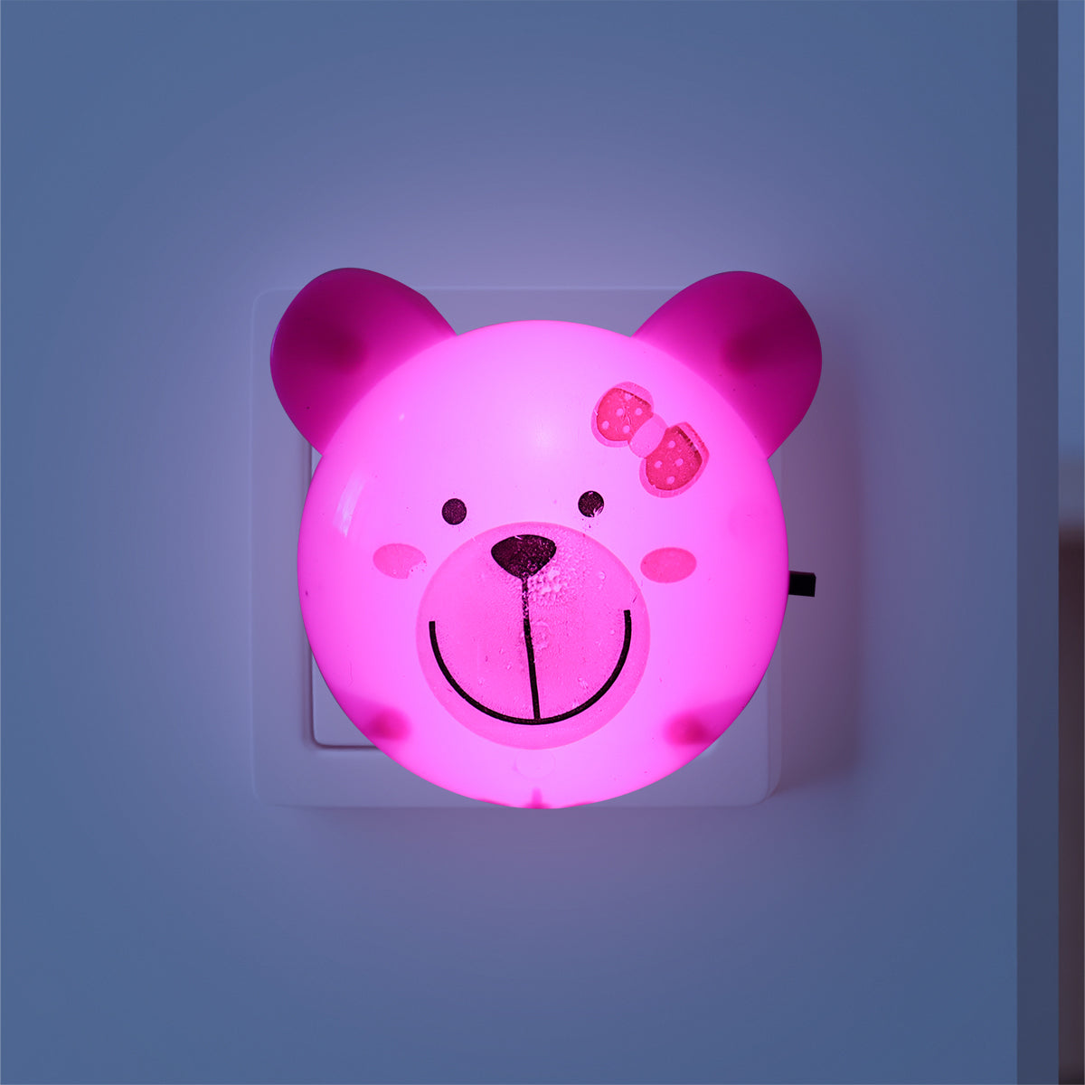 Lámpara de Pared LED en Forma de Oso, color Rosa