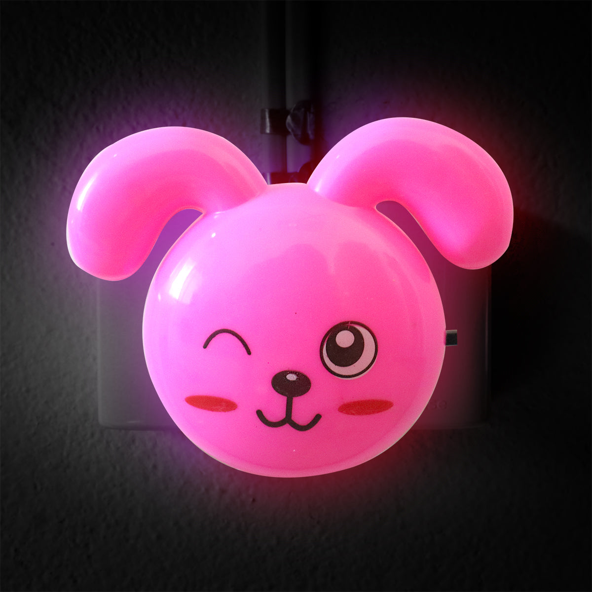 Lámpara de Pared LED en Forma de Conejo, color Rosa