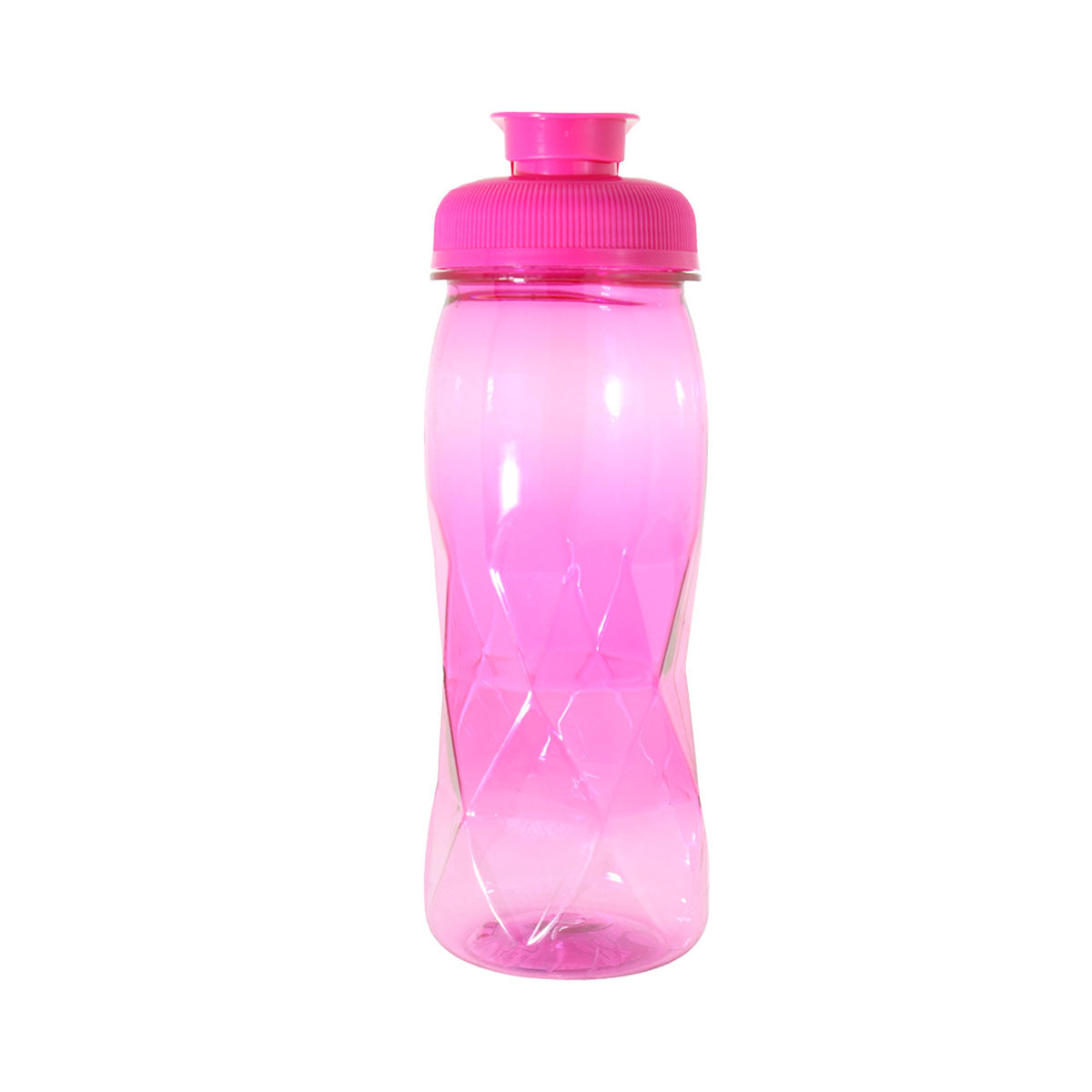 Botella de Plástico con Tapa color Rosa, 500ml