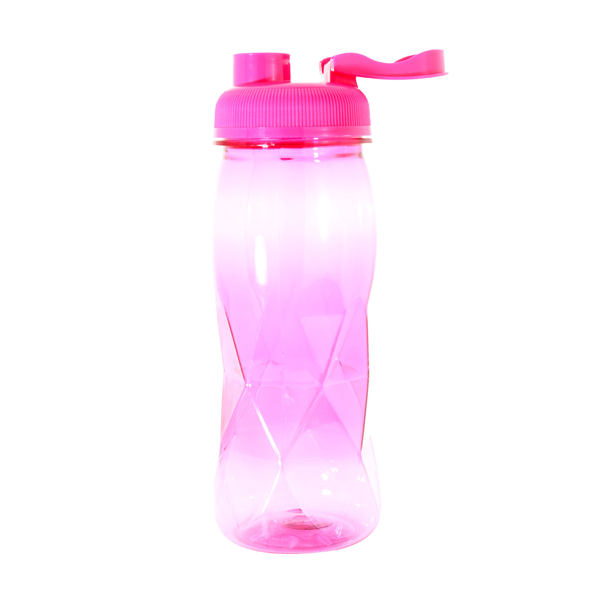 Botella de Plástico con Tapa color Rosa, 500ml