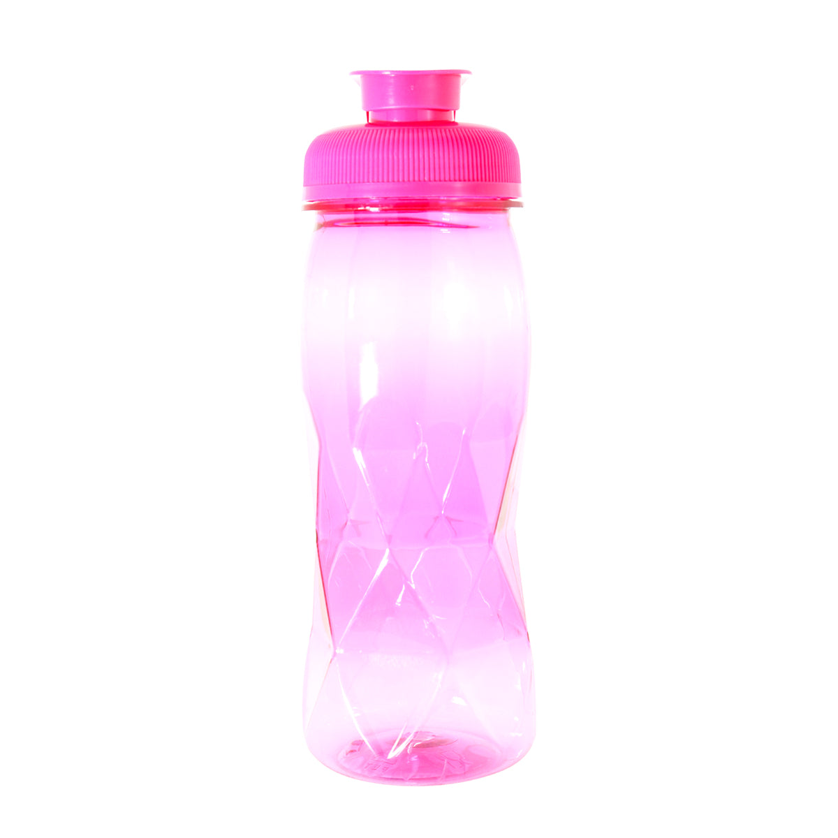 Botella de Plástico con Tapa color Rosa, 500ml