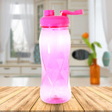 Botella de Plástico con Tapa color Rosa, 500ml