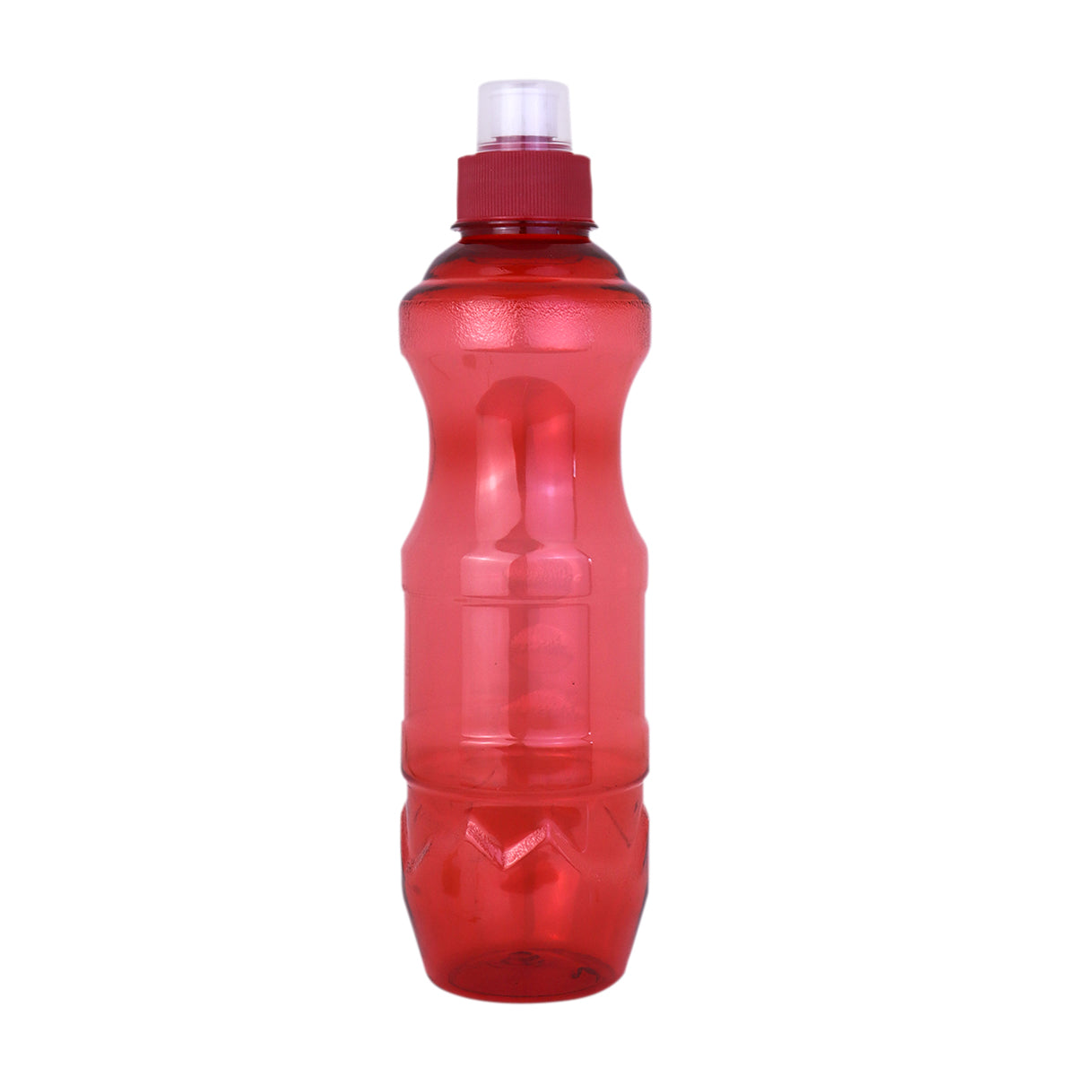 Botella de Plástico con Tapa, color Rojo, 750ml