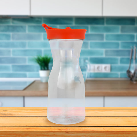 Garrafa de Plástico Transparente con Tapa, color Naranja, 500 ml