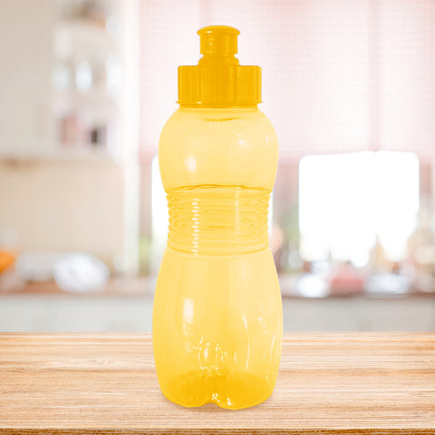 Botella de Plástico con Tapa color Naranja