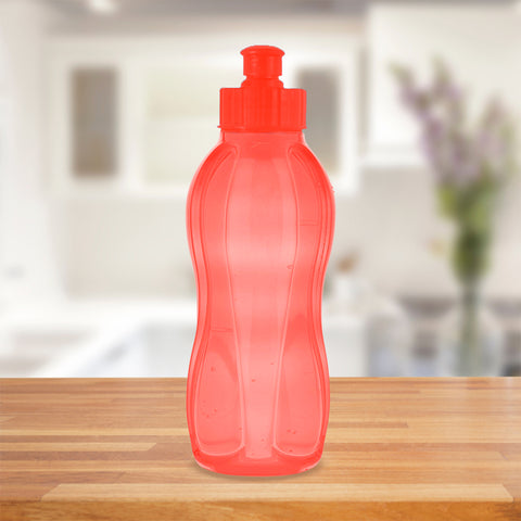 Botella de Plástico con Tapa color Rojo