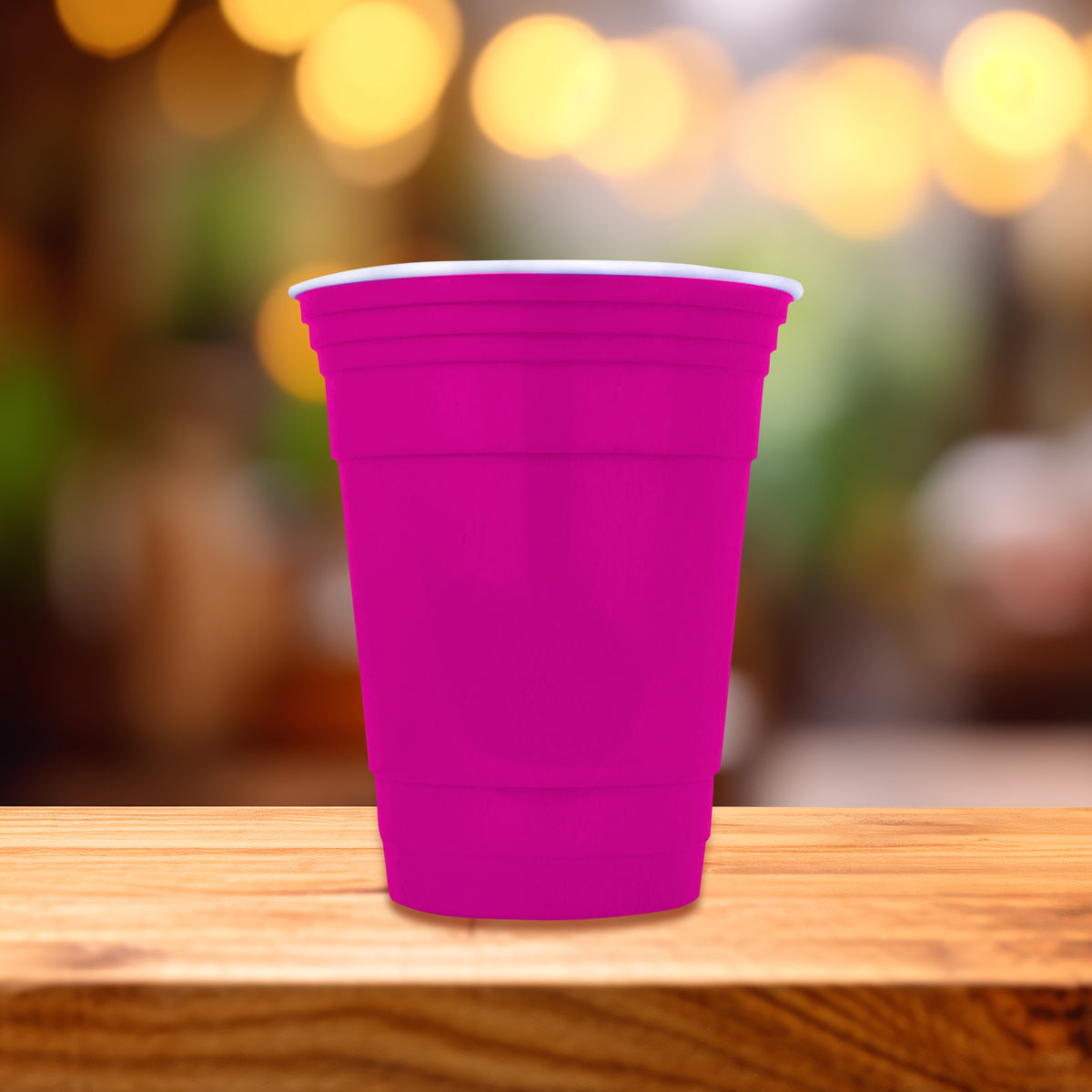 Vaso de Plástico, color Rosa, 490ml