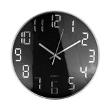 Reloj de Pared Moderno, color Plata con Negro