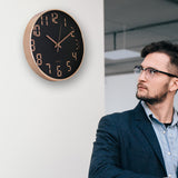 Reloj de Pared Moderno, color Rosa con Negro