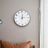 Reloj Circular de Pared, color Blanco con Negro