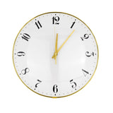 Reloj Circular de Pared, color Blanco con Dorado