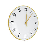 Reloj Circular de Pared, color Blanco con Dorado