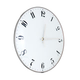 Reloj Circular de Pared, color Blanco con Plata