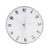 Reloj Circular de Pared, color Blanco con Plata