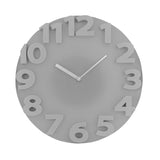 Reloj Moderno con Relieve para Pared, color Gris