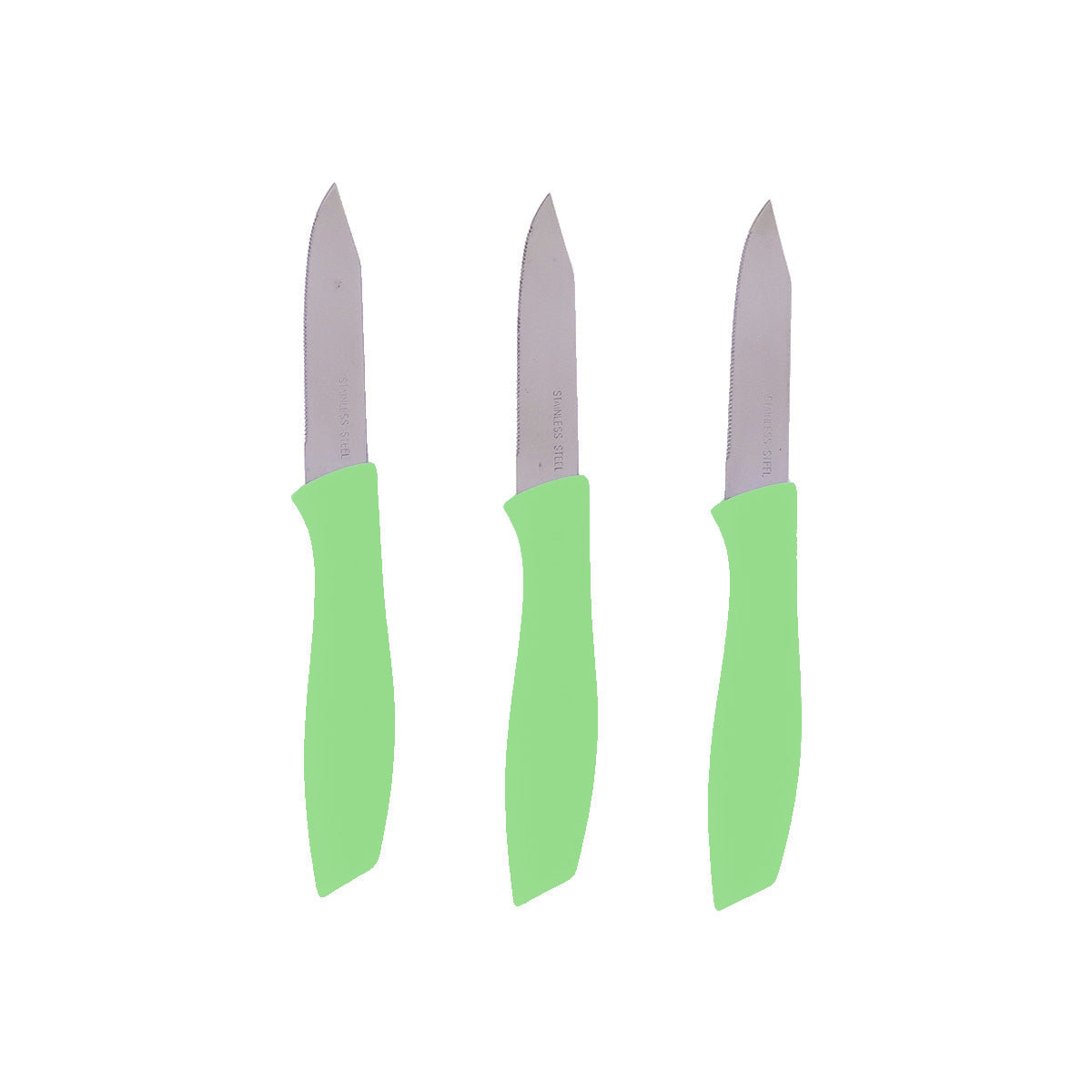 Inkanto, Set de Cuchillos de Cocina, color Verde, 3 pzas