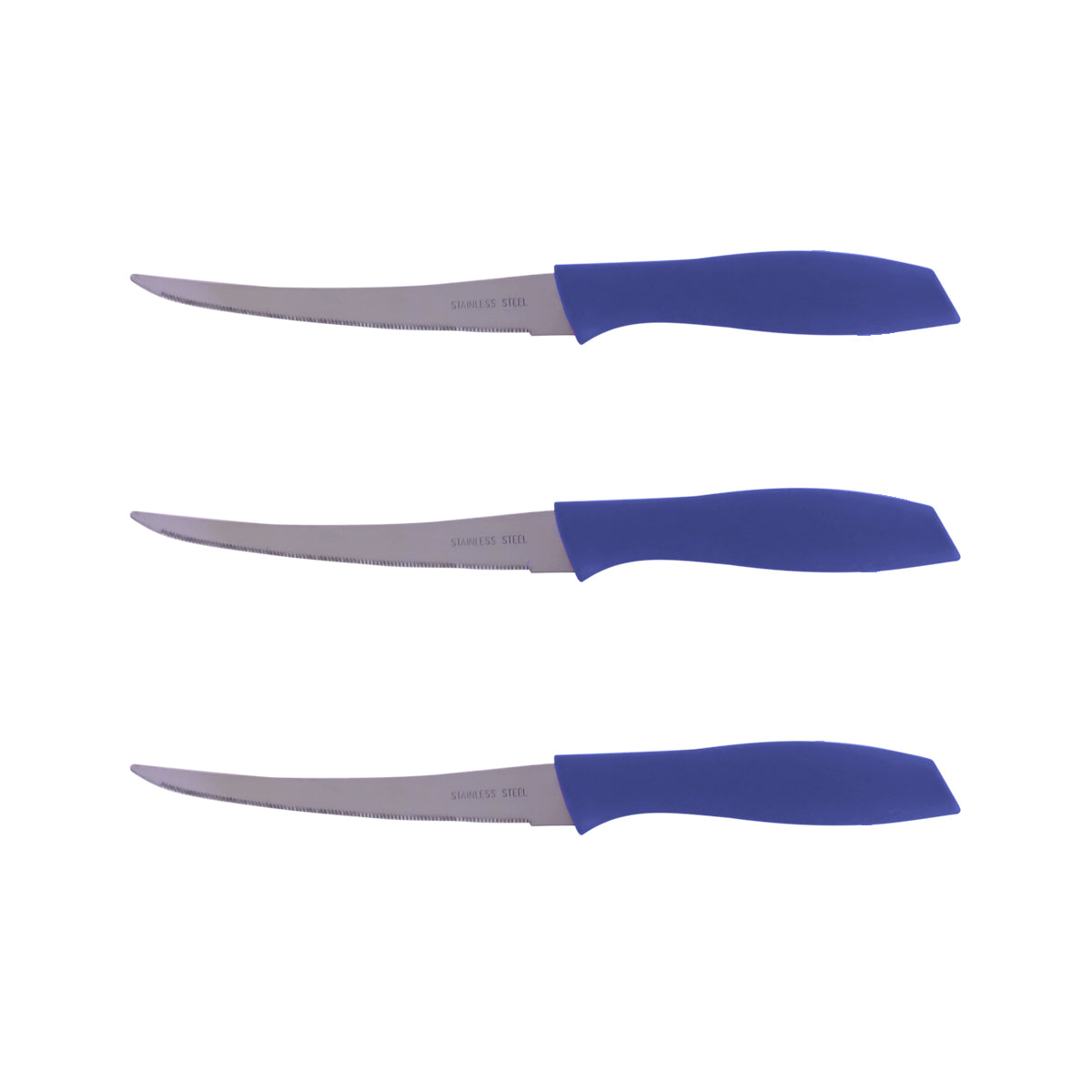 Inkanto, Set de Cuchillos de Cocina, color Azul, 3 pzas