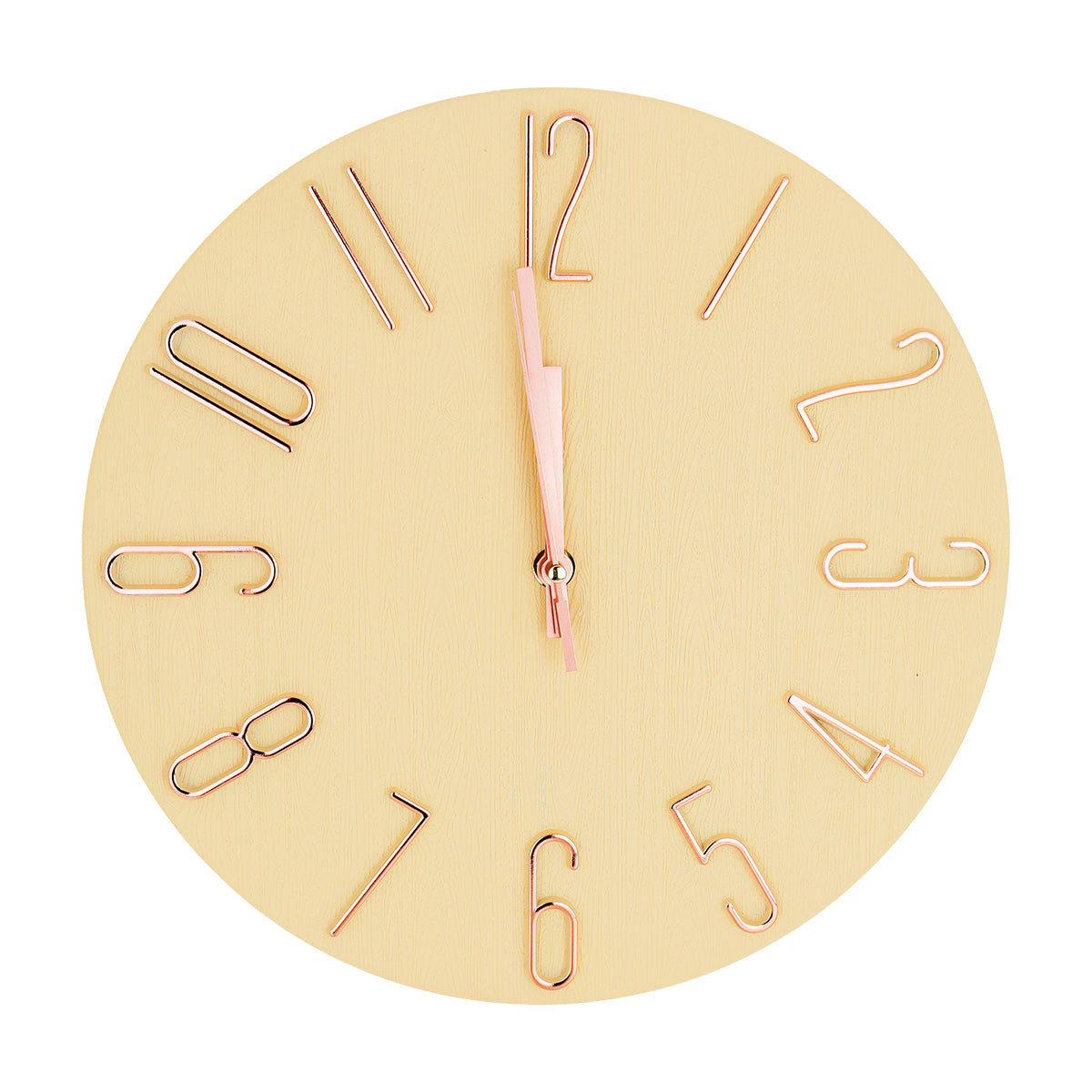 Reloj Circular de Pared, color Beige, 30cm