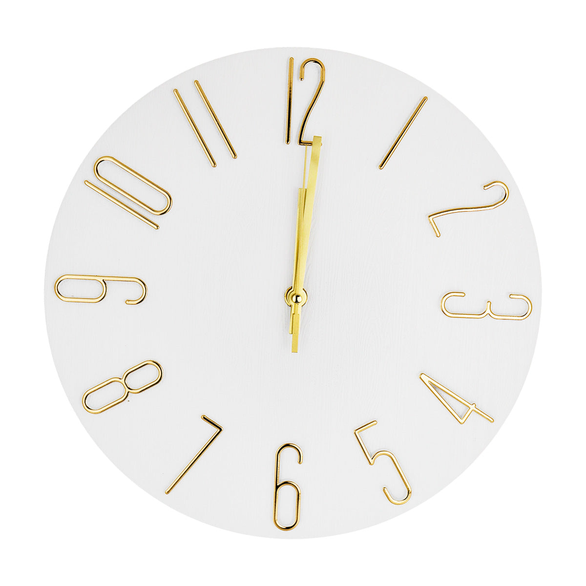 Reloj Circular de Pared, color Blanco, 30cm