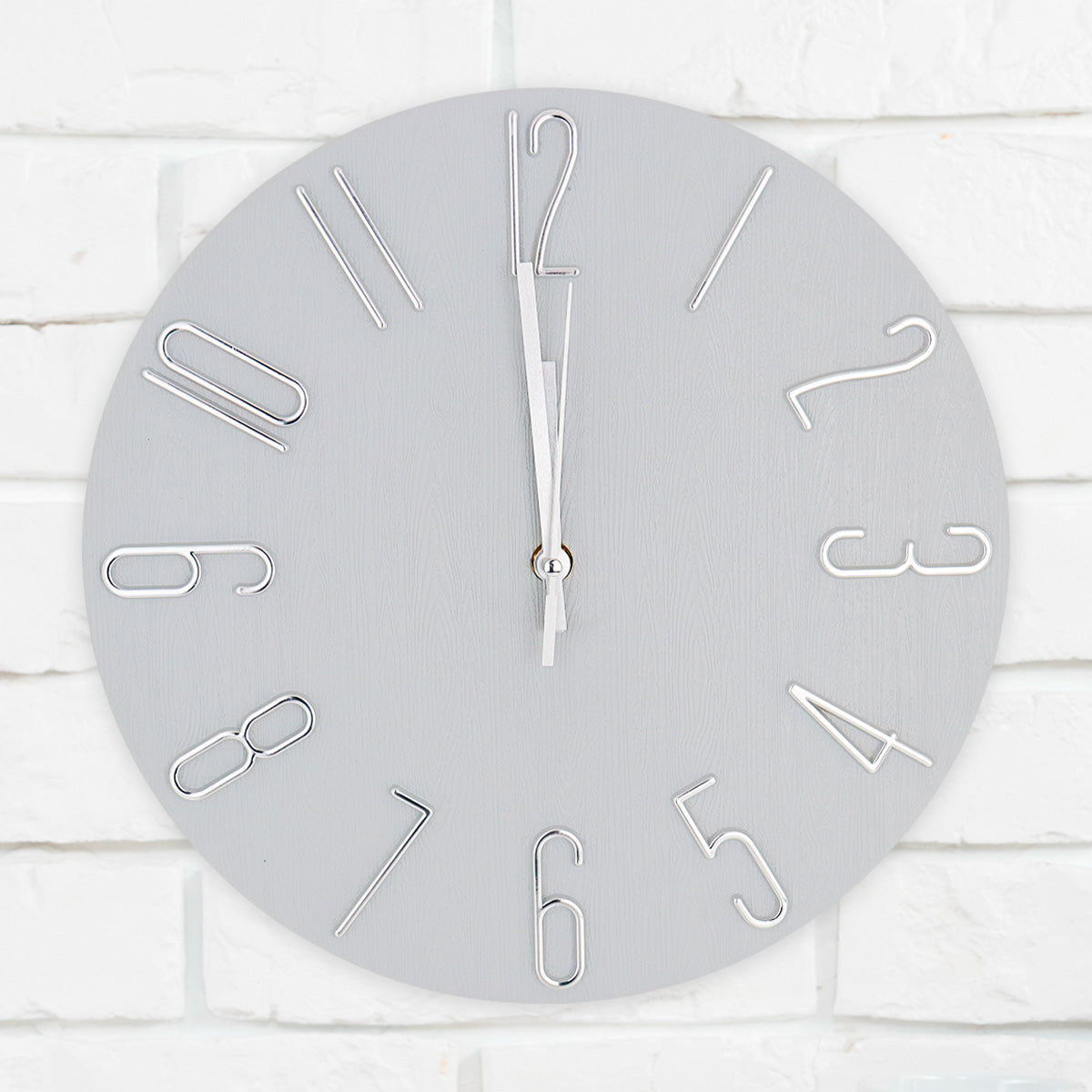 Reloj Circular de Pared, color Gris, 30cm