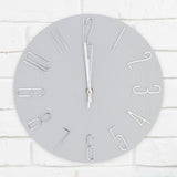 Reloj Circular de Pared, color Gris, 30cm