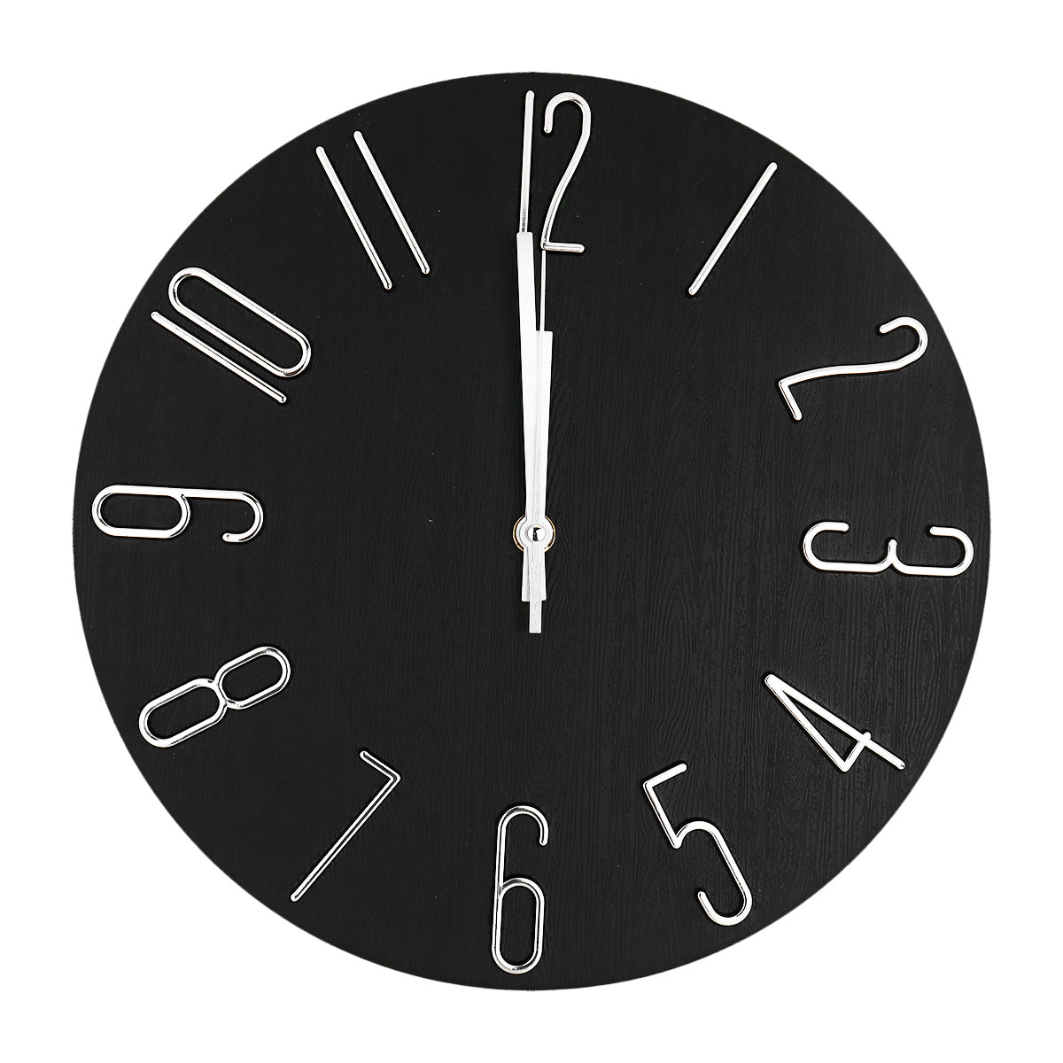 Reloj Circular de Pared, color Negro, 30cm