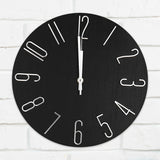 Reloj Circular de Pared, color Negro, 30cm