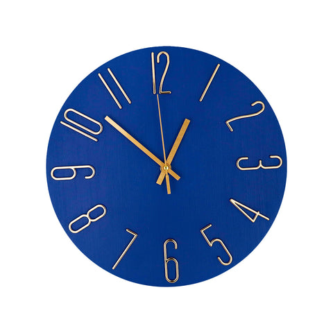 Reloj Circular de Pared, color Azul Rey