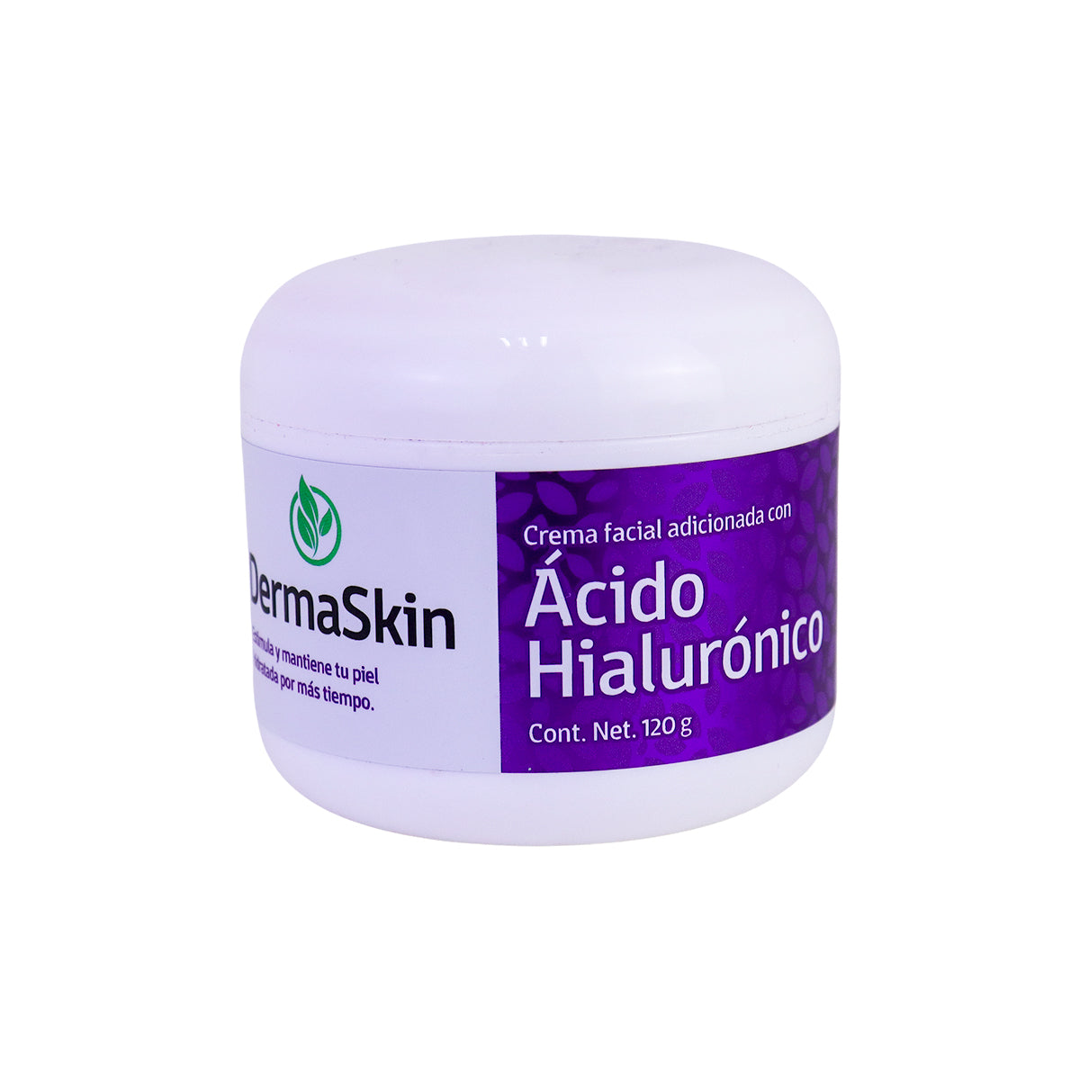 DermaSkin, Crema Facial Adicionada con Ácido Hialurónico, 120 gr