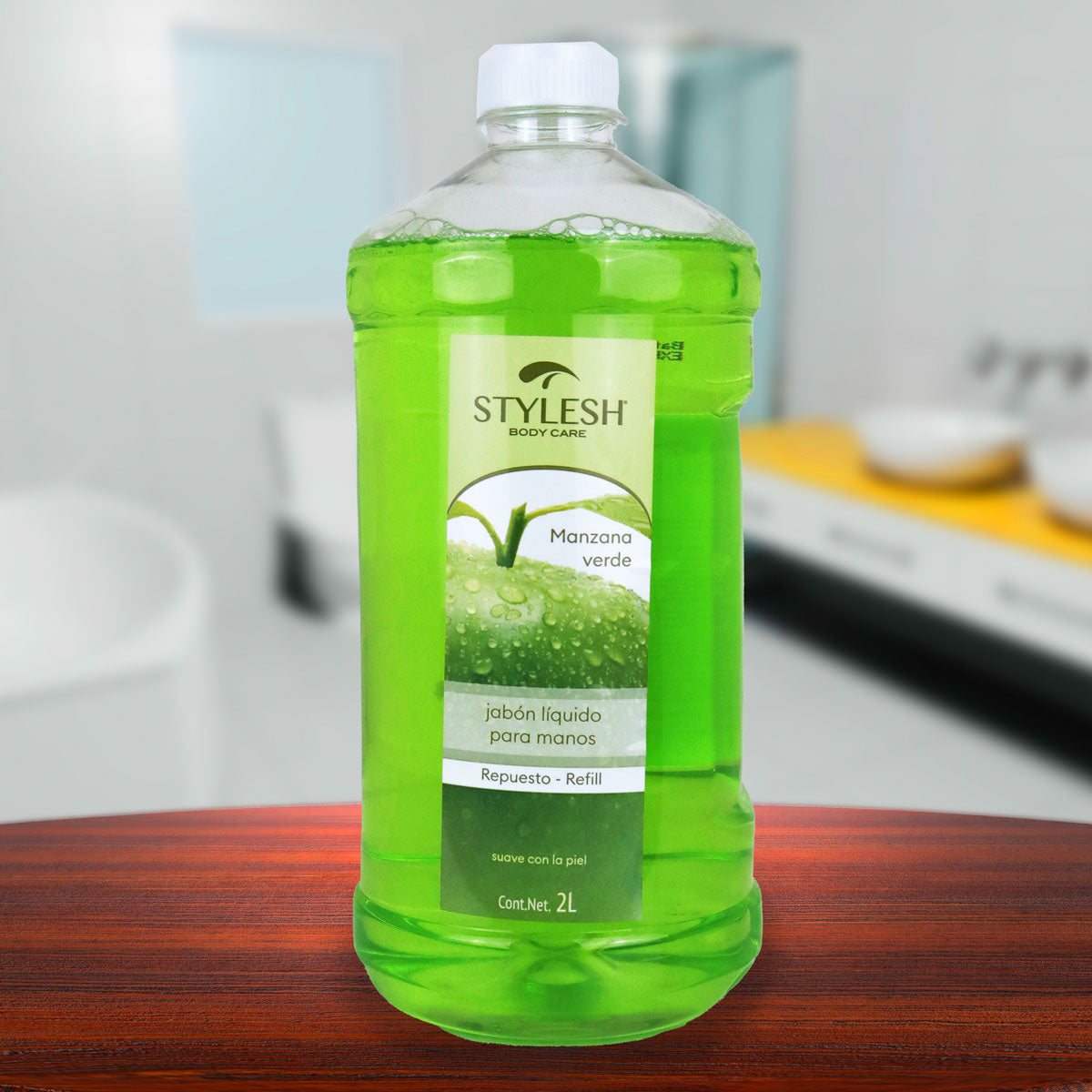 Jabón Líquido para Manos, Aroma Manzana Verde, Stylesh, 2L