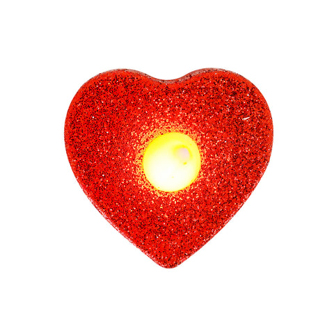 Set de Velas Led en Forma de Corazón, color Rojo, 2 piezas