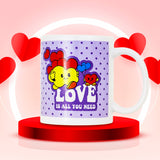 Taza de Cerámica con Estampado de Love