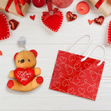 Bolsa de Regalo con Oso de Peluche, color Rojo