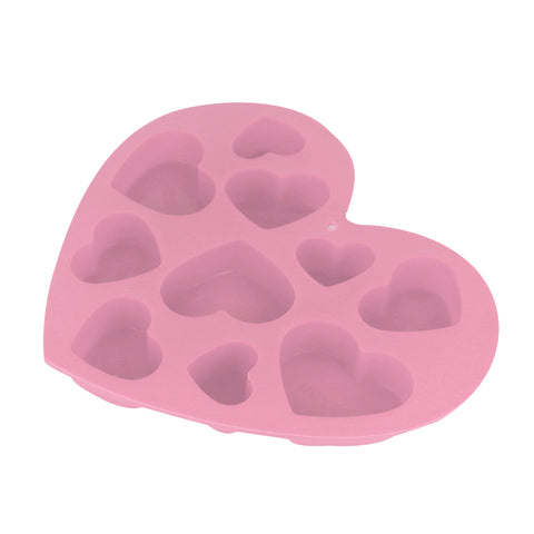 Molde de Silicona en Forma de Corazón, color Rosa