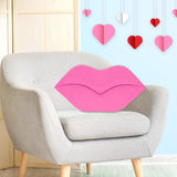 Almohada con Diseño de Labios, color Rosa