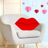 Almohada con Diseño de Labios, color Rojo