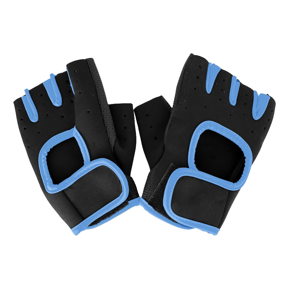 Guantes para Gym, color Negro con Azul