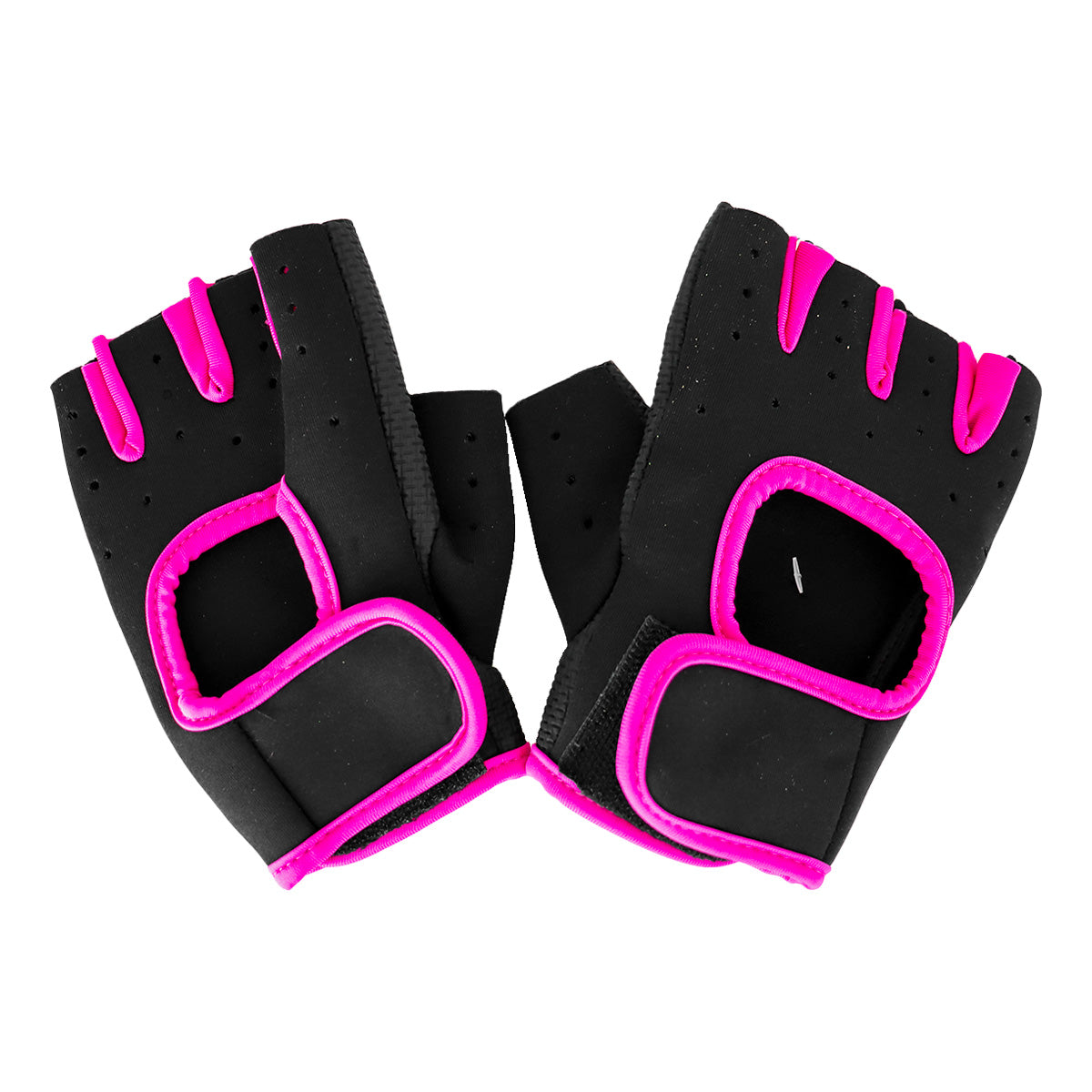 Guantes para Gym, color Negro con Fucsia