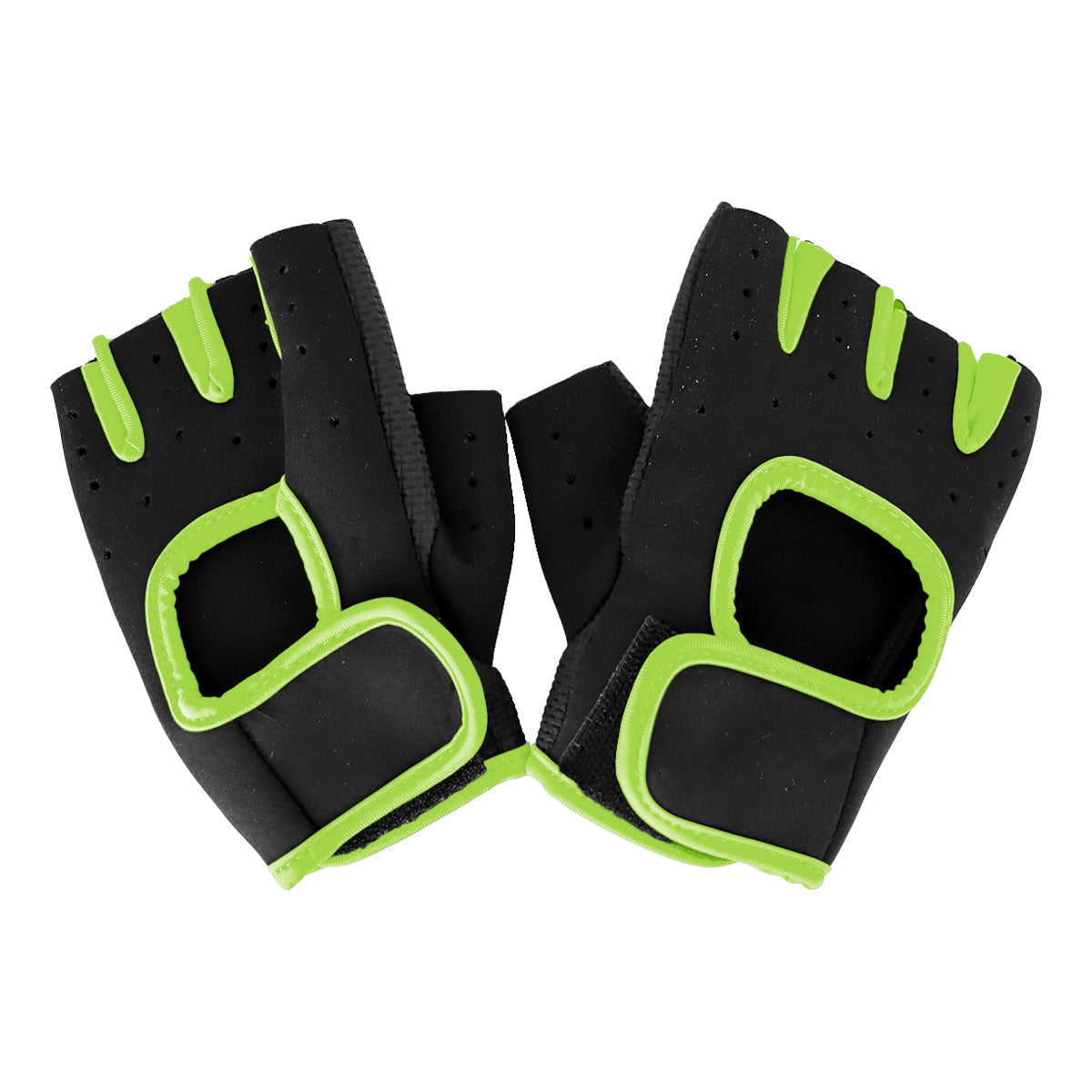 Guantes para Gym, color Negro con Verde