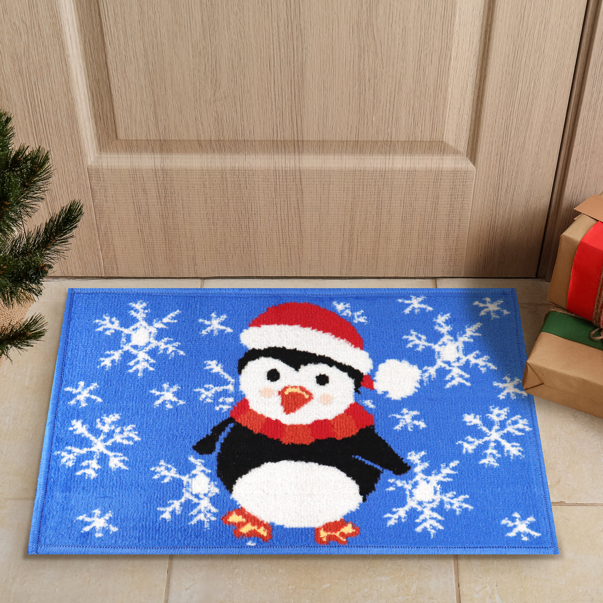 Tapete Navideño, Pingüino, 40x60 cm