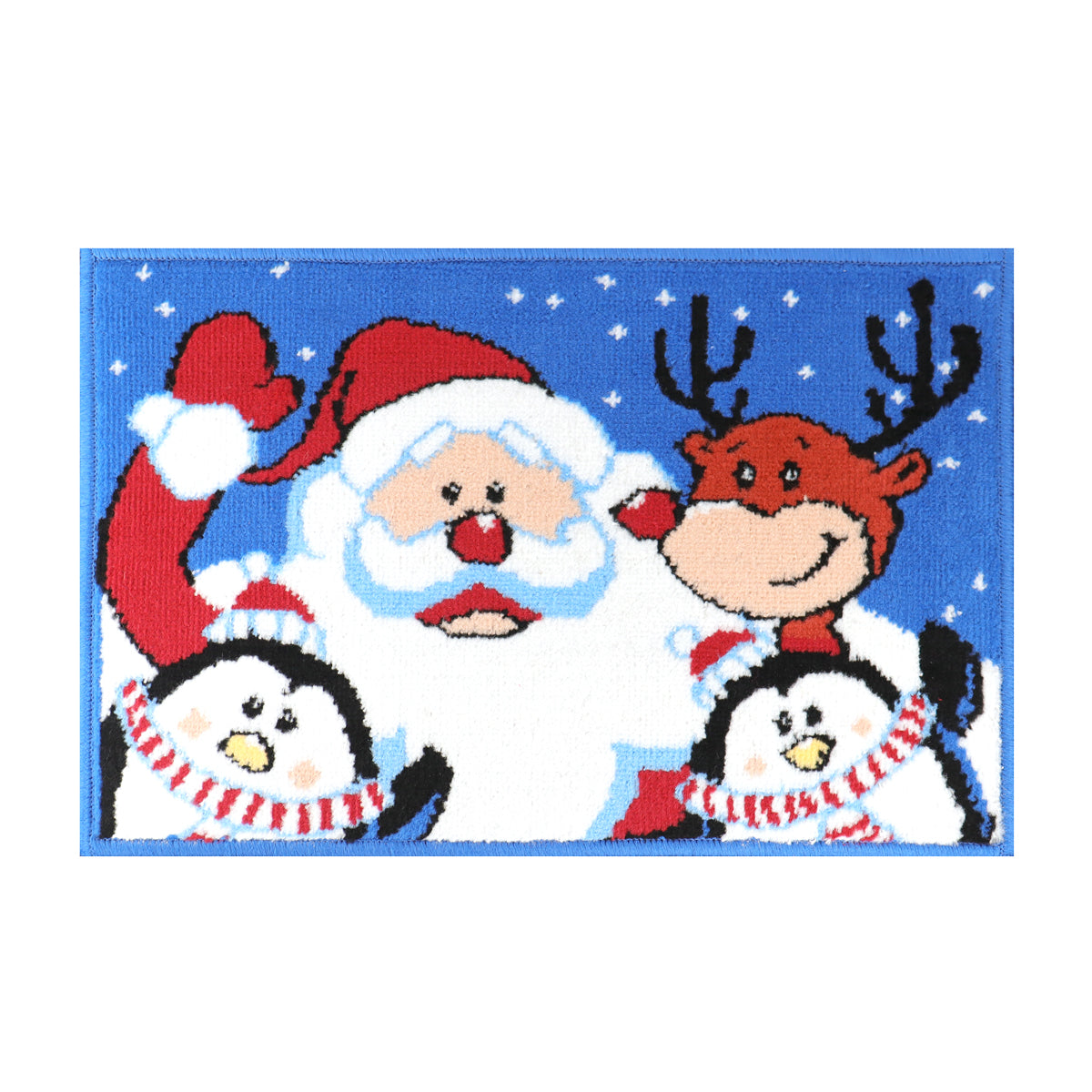 Tapete Navideño, Color Azul, 40x60 cm