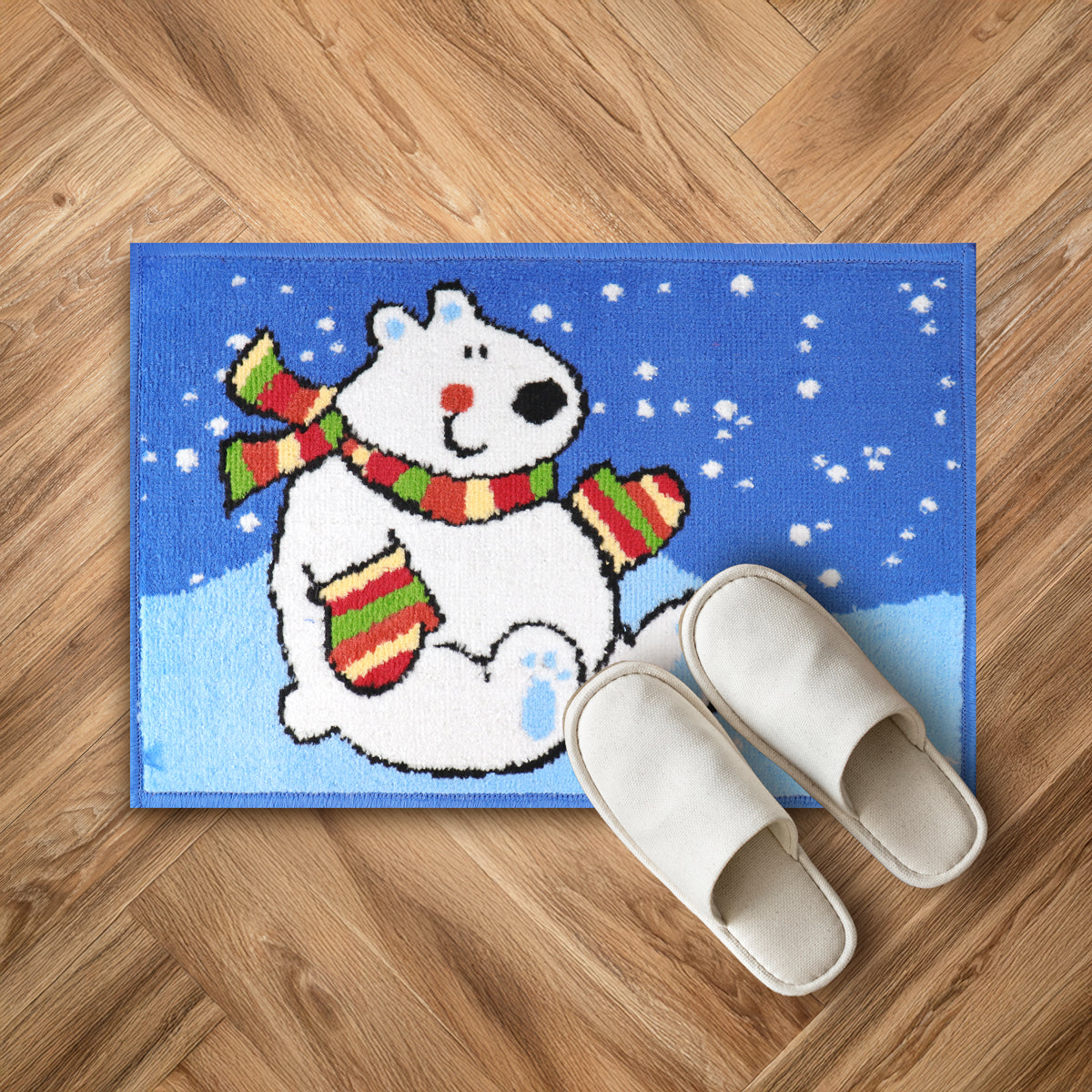 Tapete Navideño, Oso Polar, 40x60 cm