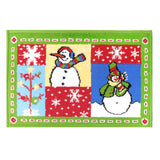 Tapete Navideño, Muñecos de Nieve, Colores, 40x60 cm