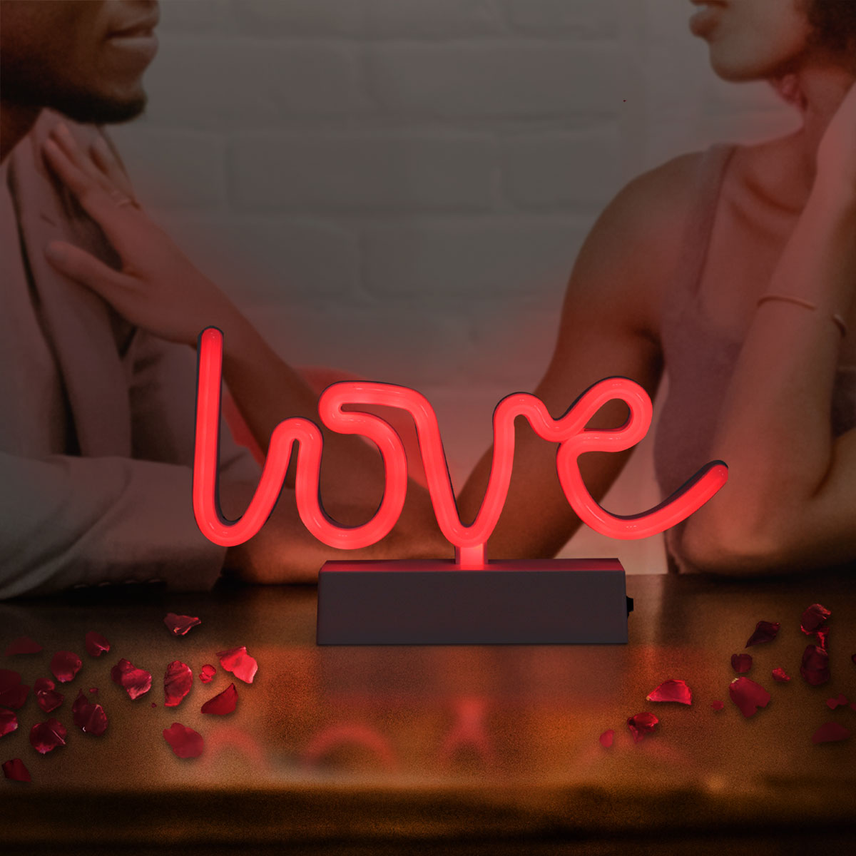 Letrero Love con Luz Led, color Rojo