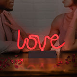 Letrero Love con Luz Led, color Rojo