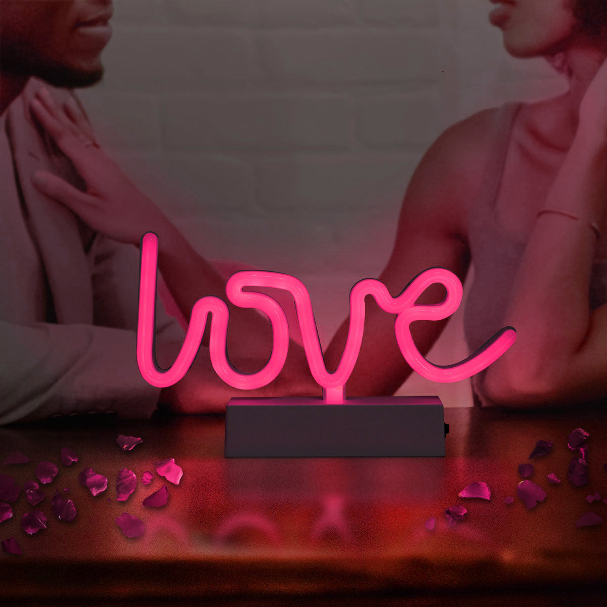 Letrero Love con Luz Led, color Rosa