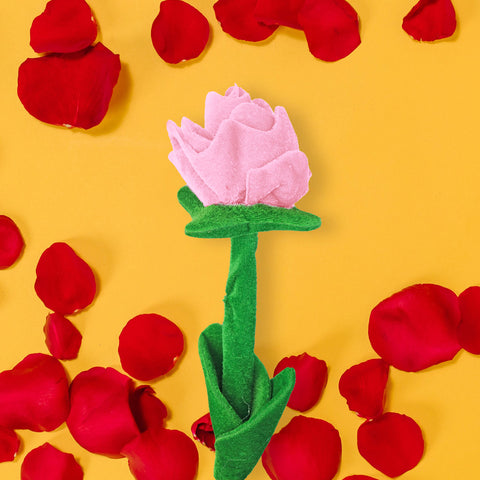Flor de Peluche, color Rosa