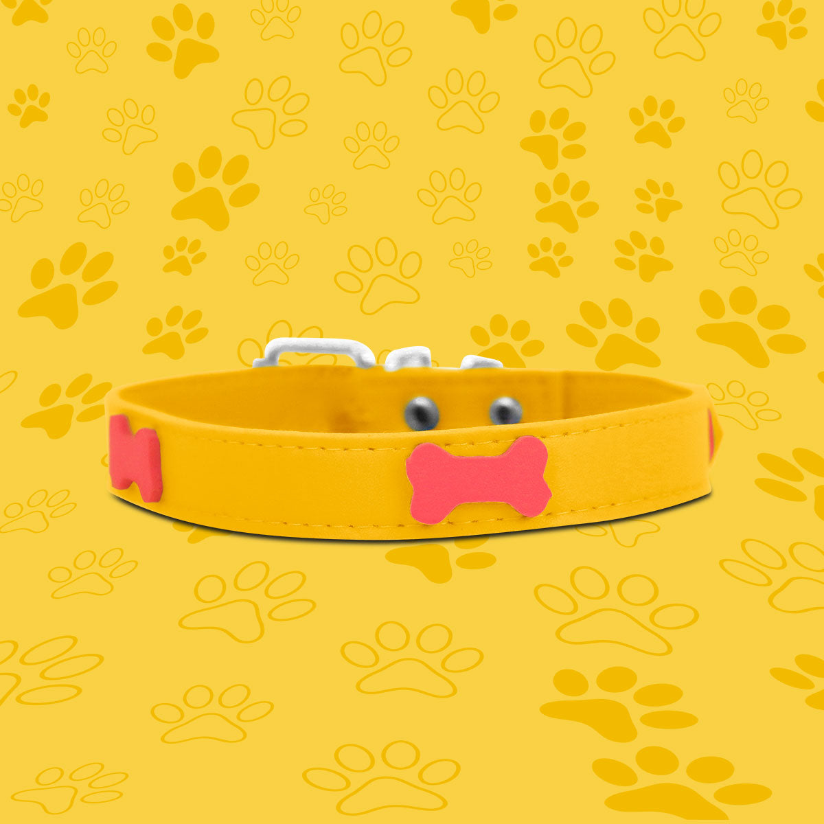 Collar Sintético color Amarillo para Mascota