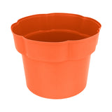 Maceta de Plástico en Forma de Flor, color Ladrillo