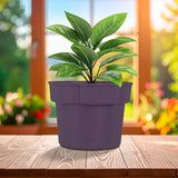 Maceta de Plástico, Color Uva, 12x15 cm